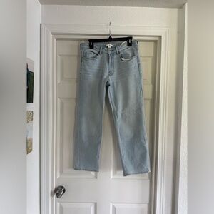 H&M Mid-Rise Ankle,Light Wash Jeans, Size 8